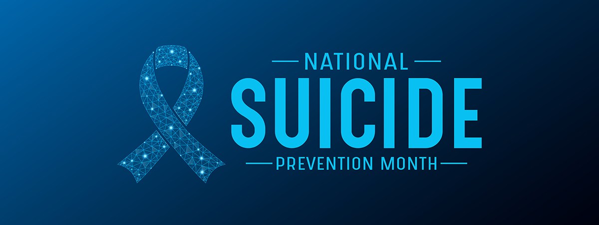 National suicide prevention month is observed every year in september. September is national suicide prevention awareness month. Vector template for banner, greeting card, poster with geometric background. Low poly style design.