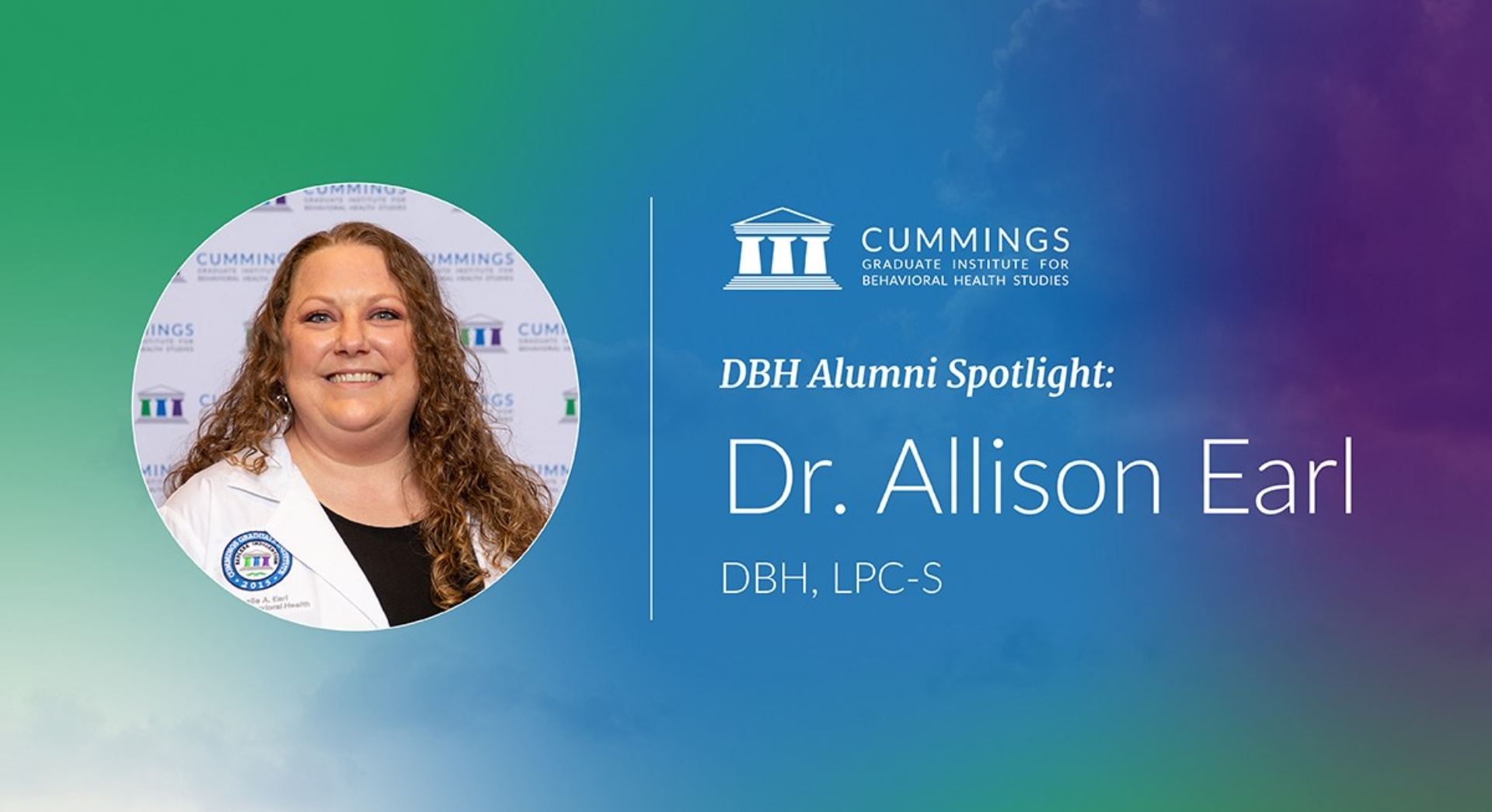 DBH Alumni Spotlight: Dr. Allison Earl, DBH, LPC-S