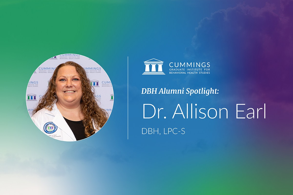 DBH Alumni Spotlight: Dr. Allison Earl, DBH, LPC-S