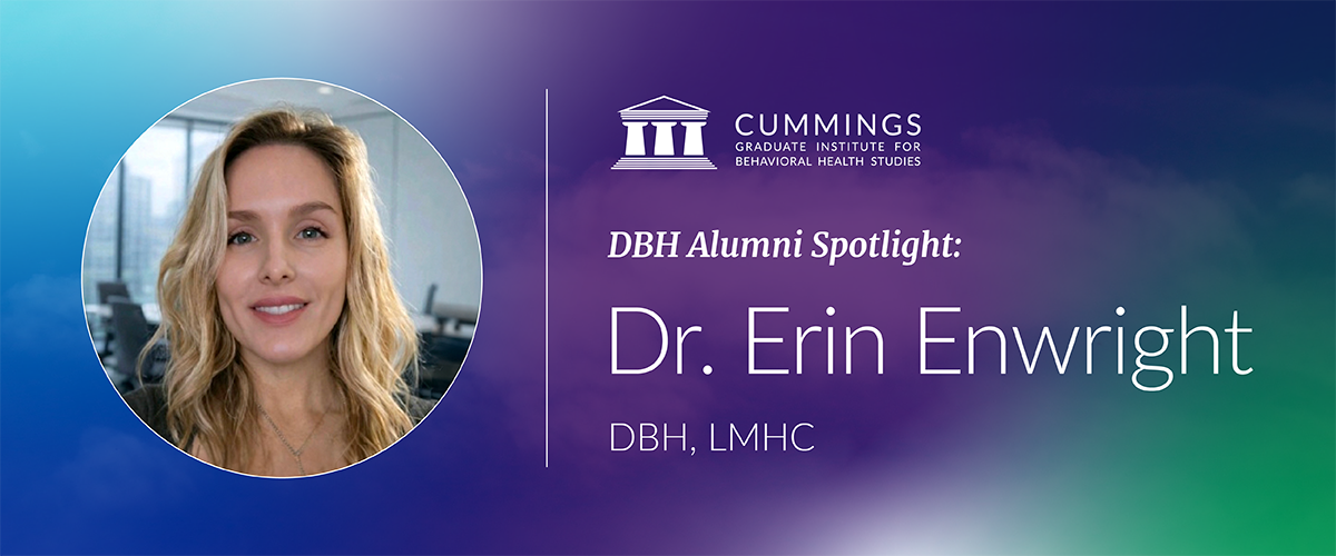 DBH Alumni Spotlight featuring Dr. Erin Enwright, DBH, LMHC.