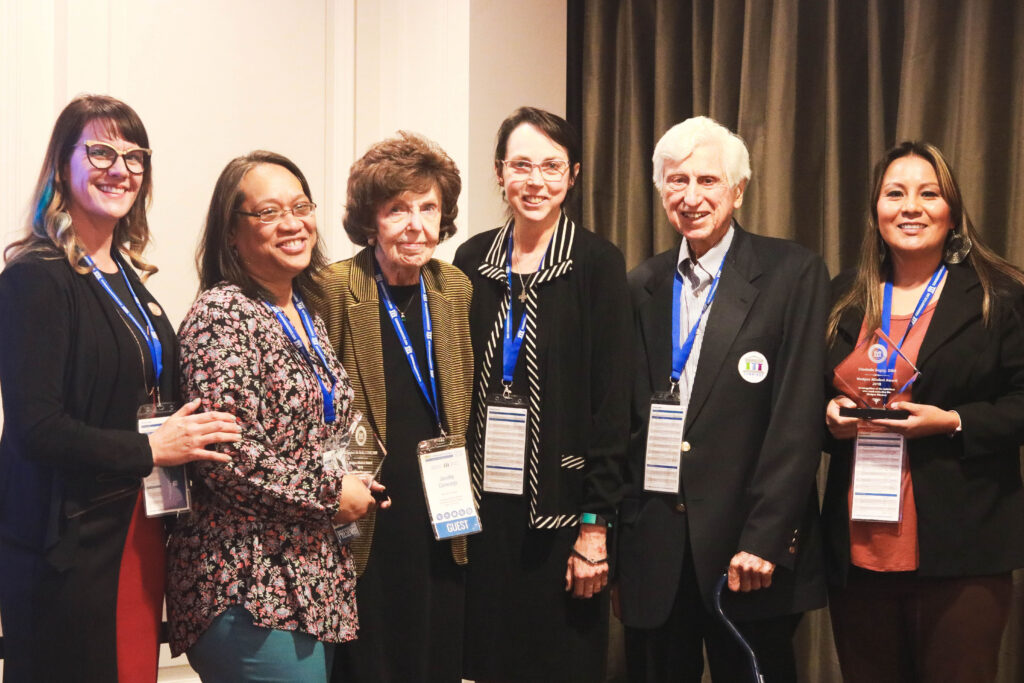 Dr. Leolani Ah Quin with Dr. Cara English, Dorothy Cummings, Dr. Janet Cummings, Dr. Nicholas Cummings, and Dr. Gloria Segay at CGI’s 2018 Integrated Care Conference, where Dr. Ah Quin received the Biodyne Mindset Award.